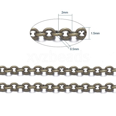 Brass Cable Chains X-CHC-034Y-AB-NF-1