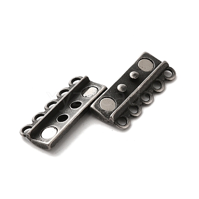 304 Stainless Steel Multi-Strand Magnetic Slide Clasps STAS-P325-04B-1