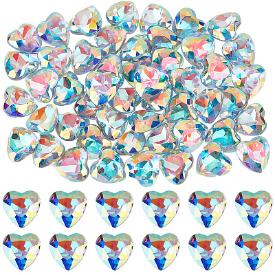 50Pcs Glass Rhinestone Cabochons RGLA-BBC0001-06-1