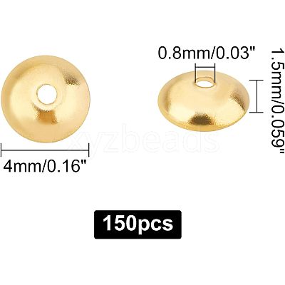 304 Stainless Steel Bead Caps STAS-UN0013-67G-1