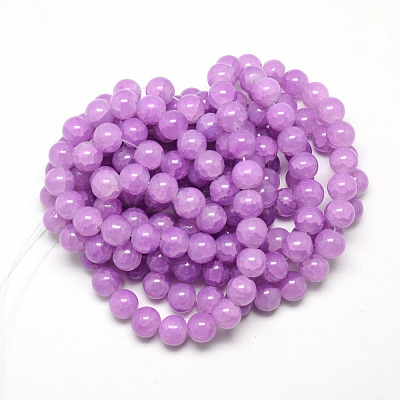 Baking Paint Crackle Glass Bead Strands DGLA-Q023-8mm-YS11-1