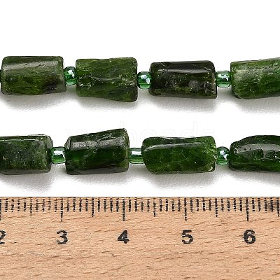 Natural Green Diopsidel Beads Strands GG-CBAA9B4-I02-1