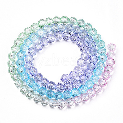 Transparent Glass Beads Strands X-GLAA-E036-07T-1