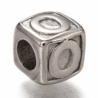 Tarnish Resistant 304 Stainless Steel European Beads OPDL-L020-001O-1