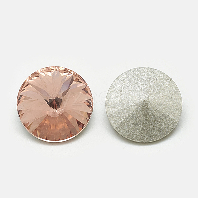 Pointed Back Glass Rhinestone Cabochons RGLA-T086-14mm-08-1