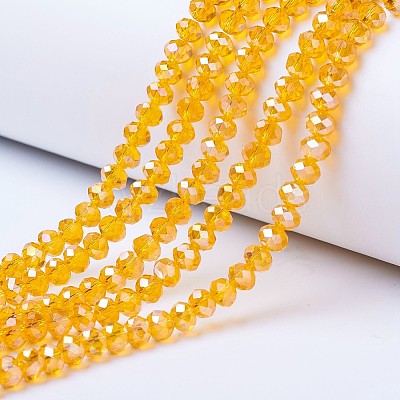 Electroplate Glass Beads Strands EGLA-A044-T1mm-B-M-1
