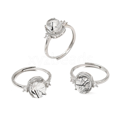 Brass Micro Pave Cubic Zirconia Finger Rings CU-CBA260E-11P-1
