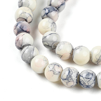 Baking Paint Glass Beads Strands DGLA-N003-4mm-C05-1