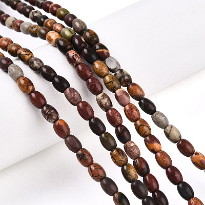 Natural Picasso Jasper/Polychrome Jasper Beads Strands G-N346-02A-05-1