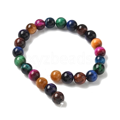 Natural Tiger Eye Beads Strands G-G101-8mm-6-1