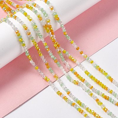 Electroplate Glass Beads Strands EGLA-S192-001A-B12-1