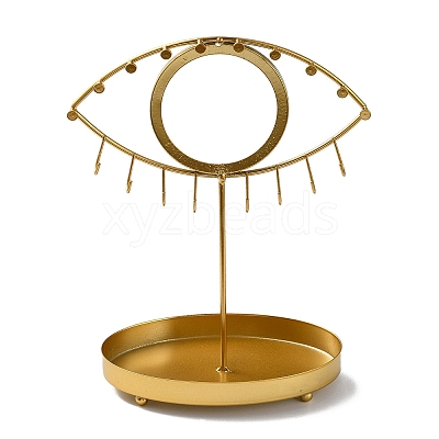 Iron Jewelry Display Stand with Tray ODIS-K003-06A-G-1