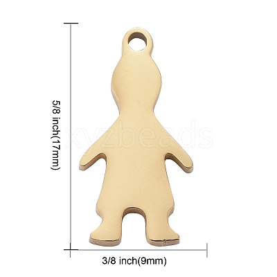 304 Stainless Steel Pendants STAS-I140-12G-1