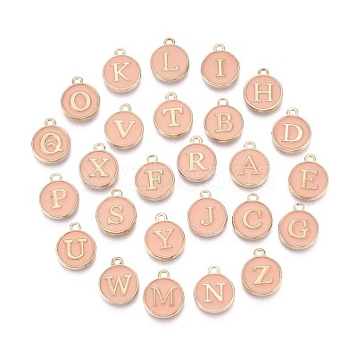 Initial Letter A~Z Alphabet Enamel Charms ENAM-Q437-04-1