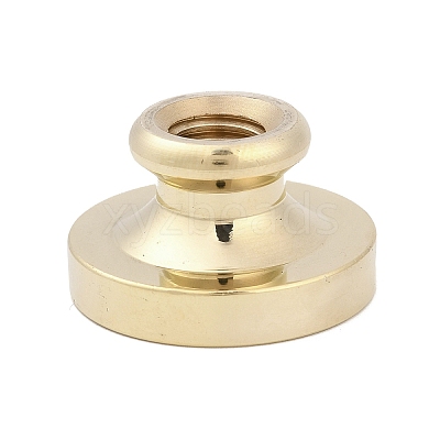 Golden Tone Crown Initial Wax Seal Brass Stamp Heads AJEW-A065-01B-1