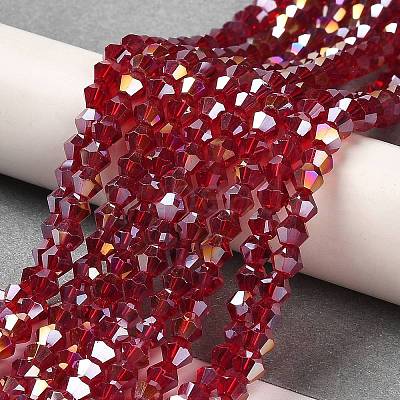 Transparent Electroplate Glass Beads Strands LS-GLAA-F029-2mm-A27-1