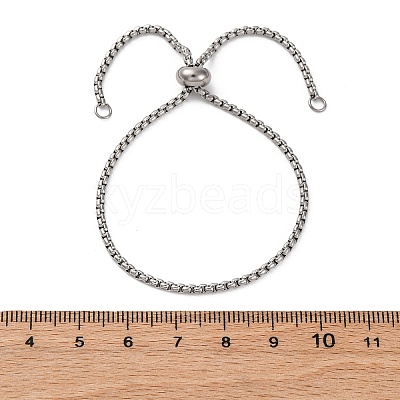 Tarnish Resistant Adjustable 304 Stainless Steel Slider Bracelets BJEW-L653-002A-P-1