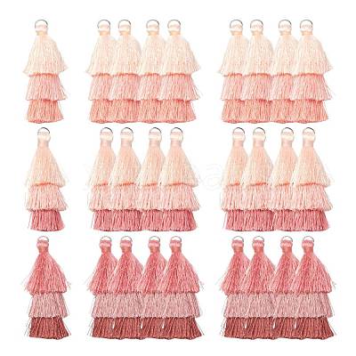 6Pcs 3 Colors Polyester Tassel Big Pendant Decorations FIND-FS0001-02A-1