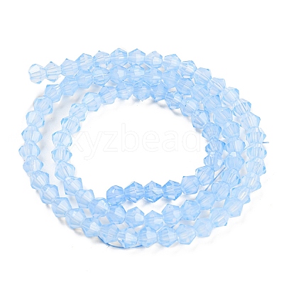 Baking Paint Transparent Glass Beads Strands DGLA-F029-J4mm-02-1