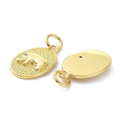 Brass Rhinestone Pendants KK-B046-10G-1