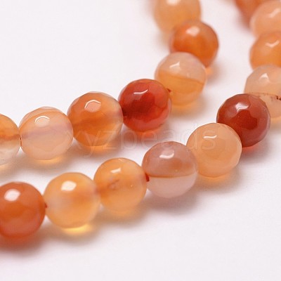 Natural Red Agate Beads Strands X-G-D840-34-6mm-1