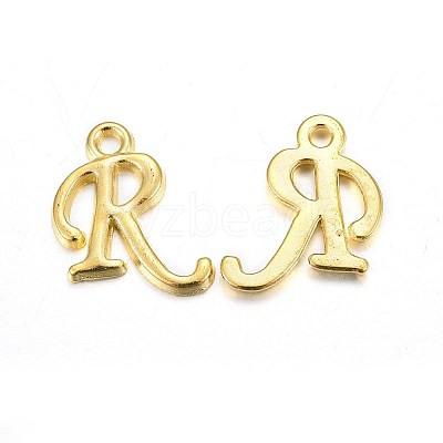 Golden Plated Alloy Letter Pendants LS-PALLOY-J718-01G-R-1