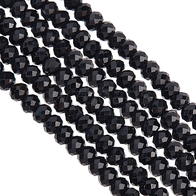 2 Strands Natural Black Tourmaline Beads Strands G-OC0005-30-1