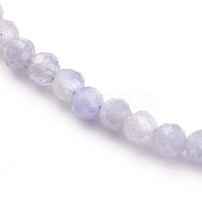 Natural Tanzanite Beaded Necklaces NJEW-JN03315-04-1