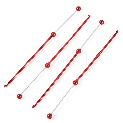 4Pcs DIY Alloy Beadable Crochet Hooks AJEW-TA0003-50A-1