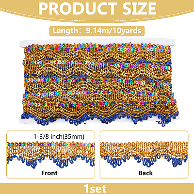 Polyester Fiber Lace Trim OCOR-WH0101-226A-1