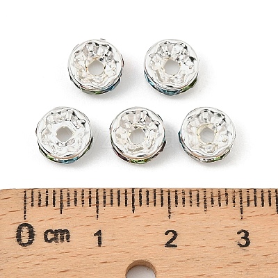 Brass Grade A Rhinestone Spacer Beads RB-A014-Z8mm-37S-1