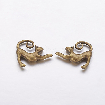 Tibetan Style Alloy Kitten Pendants X-TIBEP-A22092-AB-FF-1