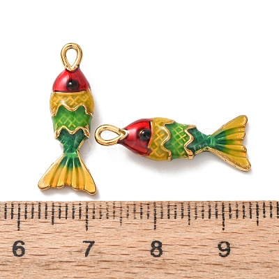 304 Stainless Steel Enamel Pendants STAS-Z193-13G-02B-1
