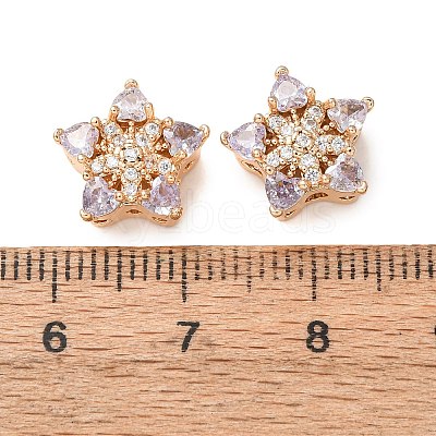 Brass Micro Pave Cubic Zirconia Beads CU-CBAEC99-33G-01-1