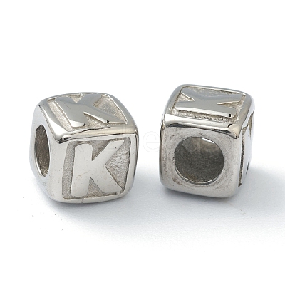 Tarnish Resistant 304 Stainless Steel European Beads STAS-H145-01K-P-1