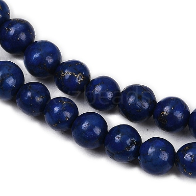 Synthetic Howlite Imitation Lapis Lazuli Beads G-S393-13A-6mm-1