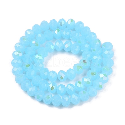 Electroplate Glass Beads Strands EGLA-A044-J8mm-L04-1
