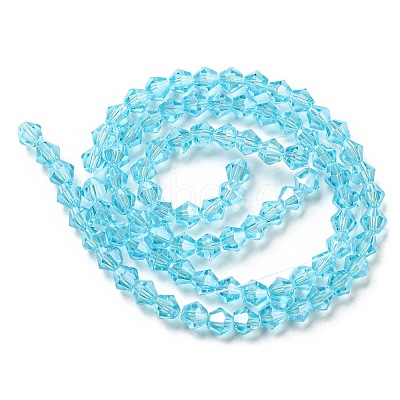 Transparent Electroplate Glass Beads Strands EGLA-A039-T4mm-A20-1