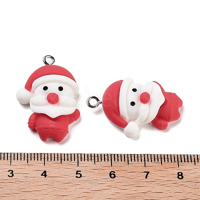 Christmas Theme Opaque Resin Pendants RESI-N039-107-1