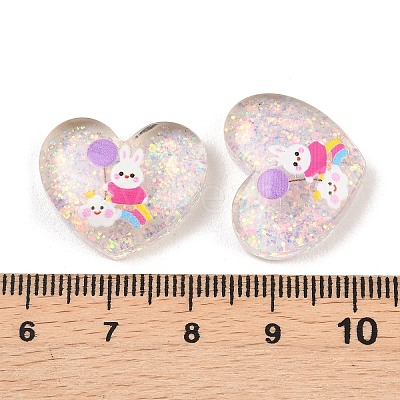 Printed Translucent Epoxy Resin Cabochons RESI-XCP0002-63B-1