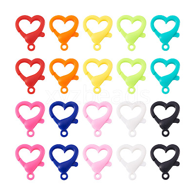 120Pcs 10 Colors Plastic Lobster Claw Clasps KY-YS0001-05-1