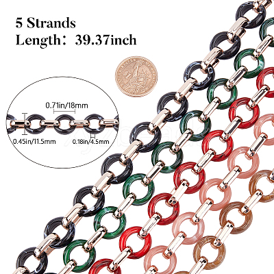 Transparent Acrylic Handmade Cable Chain AJEW-GF0001-92-1