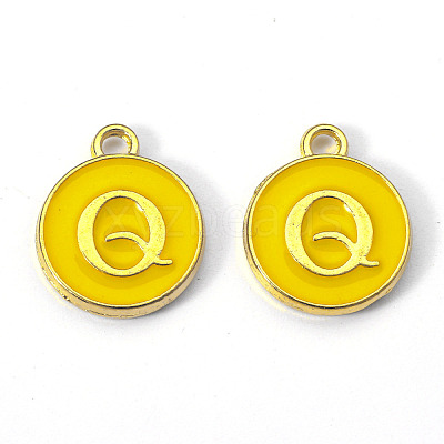 Golden Plated Alloy Enamel Charms ENAM-S118-09Q-1