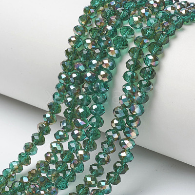 Electroplate Glass Beads Strands EGLA-A034-T4mm-J01-1