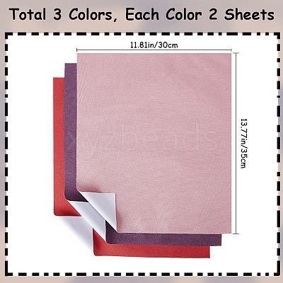 6 Sheets 3 Colors Linen Book Covers DIY-CP0010-66-1