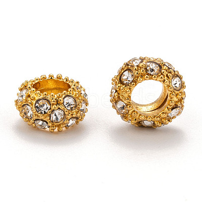Alloy Rhinestone European Beads CPDL-H997-3-1