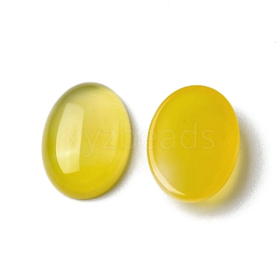 Natural Yellow Agate Cabochons G-A029-01-08-1