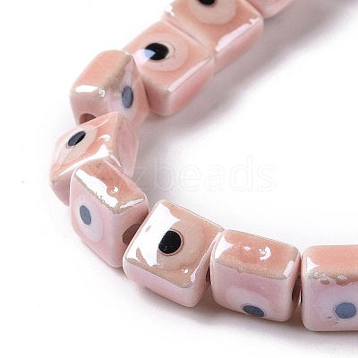 Handmade Porcelain Ceramic Beads Strands LAMP-B021-06G-1