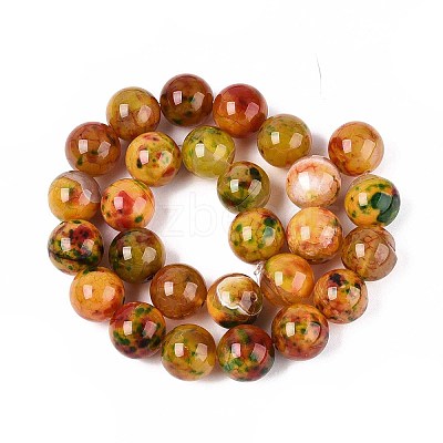 Dyed Natural Agate Beads Strands G-T142-04-1