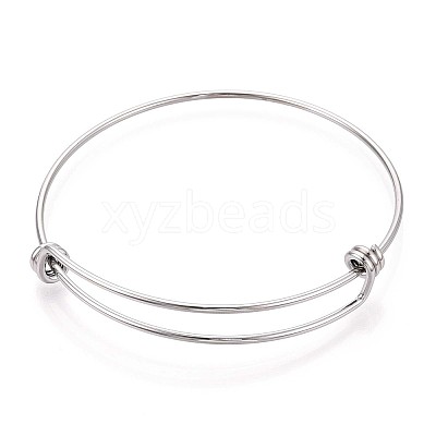 Tarnish Resistant Adjustable 201 Stainless Steel Expandable Bangle Making STAS-R069-04-1